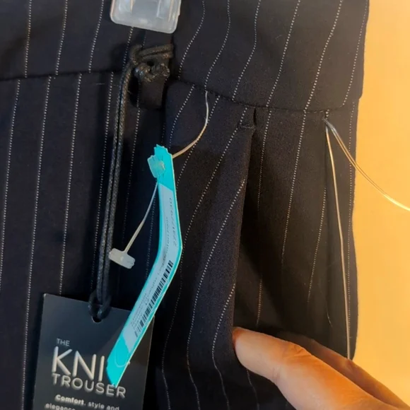 Liverpool Navy Stripes Knit Trousers Size 12/31 New With Tags - Picture 11 of 16